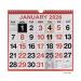 Wirebound Month to View Calendar 249x231mm 2026 KFYC2226 KFYC2226