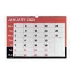 Wirebound Month To View Calendar A3 2024 KFYC2324 KFYC2324