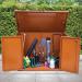 Safestor Ripon Lift-Up Lid Metal Garden Shed Clay Brown SFSC004-317 KNT00047