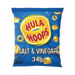 Hula Hoops Salt and Vinegar Crisps 34g Pack of 32 09078 KP12550