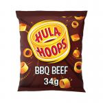 Hula Hoops BBQ Beef Crisps 34g Pack of 32 19697 KP12551