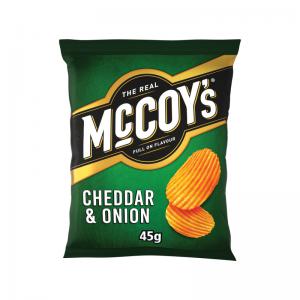 McCoys Cheddar and Onion Crisps 45g Pack of 36 09005 KP13859