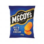 McCoys Salt and Malt Vinegar Crisps 45g Pack of 36 09009 KP13861