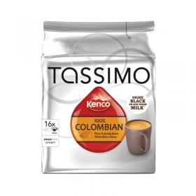 Tassimo Kenco 100% Columbian Coffee 136g Capsules (5 Packs of 16) 4031515 KS27780