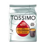 Tassimo Kenco 100% Columbian Coffee 136g Capsules (5 Packs of 16) 4031515 KS27780