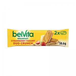 Belvita Breakfast Strawberry and Yogurt Duo Crunch Bars 50.6g Pack of