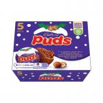 This image features five delicious Cadbury Puds from Mondelez International. The packaging is bright and inviting, with a design featuring the iconic Cadbury logo. The puds themselves are individually wrapped and filled with rich, smooth chocolate. A perfect treat for any chocolate lover.
