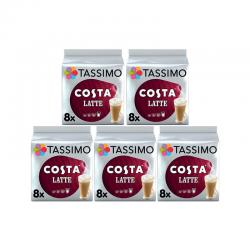 Tassimo Costa Latte Coffee 16 Pods x5 Pack of 40 4056534 KS54541