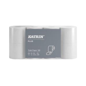 Image of Katrin Plus 3-Ply Toilet Paper Roll 180 Sheets Pack of 8 87709 KZ08770