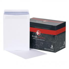 Plus Fabric Envelopes PEFC Pocket Self Seal 120gsm C4 324x229mm White Ref L26370 Pack of 250 L26370