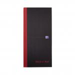 Black n Red Notebook Casebound 90gsm Ruled 192pp 140x297mm Ref 100080528 [Pack 5] L66374