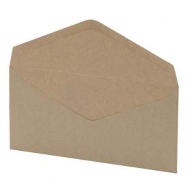 5 Star Office Envelopes FSC Wallet Recycled Lightweight Gummed Wdw 75gsm DL 220x110mm Manilla Pack of 1000 L90004