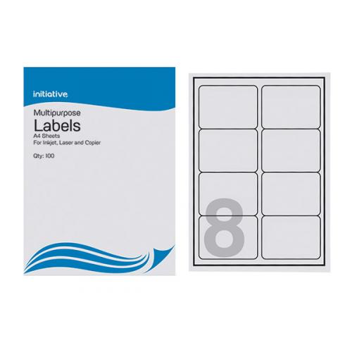 Initiative Multipurpose Labels 99.1 x 67.7mm 8 Labels Per