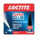 In the photo, you can see a 5g tube of Henkel Super Glue Loctite Original Super Glue Precision. The tube is labeled with the brand name and product name. The glue can be seen oozing out of the precision tip applicator. The packaging is red and white with the brand logo.
