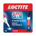 In this picture, a small tube of Henkel Super Glue Loctite Super Glue Original 3g LO25347 is displayed on a white background. The tube is red and silver, with the Henkel and Loctite logos prominent. The glue inside can be seen through the clear cap, with the distinctive Loctite red coloring. The packaging boasts Super Glue Original in bold lettering, indicating its strength and durability. Overall, a compact and practical adhesive solution for household and industrial use.