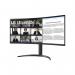 LG 34in Monitor Ultrawide QHD With HDMI DP+ USB-C Height Adjust Stand 34WR55QK-B.AEK LR23539