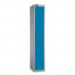 Probe Standard Locker Steel 1780x460x460 - Nest 1 - 1 Tier Carcass Colour: Silver Grey - Door Colour: Blue - Cam Lock - Flat Top SACC1ASGBLCA F
