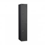Probe Standard Locker Steel 1780x460x460 - Nest 1 - 2 Tier Carcass Colour: Black - Door Colour: Black - Cam Lock - Flat Top SACC1BBKBKCA F
