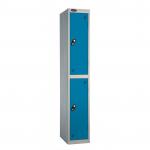 Probe Standard Locker Steel 1780x460x460 - Nest 1 - 2 Tier Carcass Colour: Silver Grey - Door Colour: Blue - Cam Lock - Flat Top SACC1BSGBLCA F
