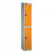 Probe Standard Locker Steel 1930x305x460 - Nest 1 - 2 Tier Carcass Colour: Silver Grey - Door Colour: Orange - Cam Lock - Sloping Top SRAC1BSGORCA S