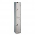 Probe Standard Locker Steel 1930x305x460 - Nest 1 - 2 Tier Carcass Colour: Silver Grey - Door Colour: Silver Grey - Cam Lock - Sloping Top SRAC1BSGSGCA S
