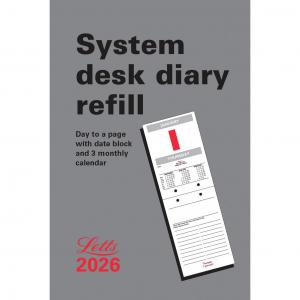 Letts System Desk Calendar Refill 2026 26-TSDR LT60104