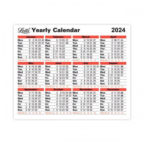 Letts System Desk Calendar Refill 2024 LTSDC24 Diary Refills
