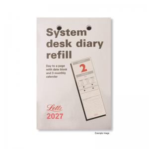 Letts System Desk Calendar Refill 2027 LTSDR27