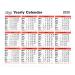Letts Yearly Calendar 2020 (210 x 260mm, Freestanding or wall hanging) 20-TYC