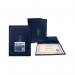 This image features a pack of 5 blue computer craft certificate covers, made from 290gsm paper. The covers have a sleek and professional design, perfect for displaying important certificates.