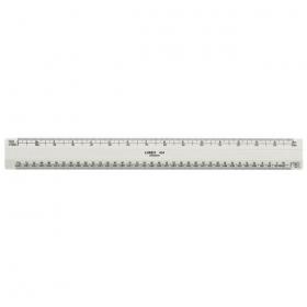 Linex Flat Scale Ruler 1:1 1:20-500 30cm White LXH 434 LX09320