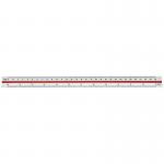 Linex Triangular Scale Ruler 1:1-500 30cm White LXH 312 LX10730