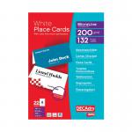 Decadry Perforated Place Cards 200gsm White (Pack of 132) DPOCB3713 LX17844