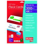 Decadry Perforated Place Cards 200gsm White (Pack of 44) OCB5107 LX19191