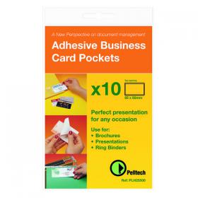 Pelltech Business Card Holder Side Opening 60x95mm (Pack of 10) PLH 25510 LX25510