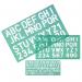 Linex Lettering Stencil Set 10/20/30mm (Pack of 3) LXG8500S LX85001