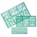 Linex Lettering Stencil Set 102030mm (Pack of 3) LXG8500S LX85001