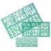 Linex Lettering Stencil Set 102030mm (Pack of 3) LXG8500S LX85001