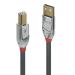 Lindy Cromo Line USB 2.0 Type A to B Cable 5m Grey 36644 LY36644
