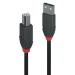 Lindy Anthra Line USB 2.0 Type A to B Cable 3m Black 36674 LY36674