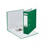 This picture shows a pack of 10 green Leitz 180 lever arch files with a 80mm spine, designed for A4 sized documents. The files have a high quality poly cover and feature a lever arch mechanism for easy opening and closing. Each file holds a large number of pages, making it ideal for organizing and storing important documents. The vibrant green color adds a pop of color to any workspace.