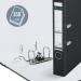 Leitz 180 Lever Arch File Poly 50mm A4 Black (Pack of 10) 10151095 LZ101595