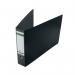 The photo shows a set of Leitz A3 lever arch files, specifically the 180 oblong lever arch file board in black. There are two files in the pack. The files have the Leitz brand name and number LZ1073 engraved on them. The files are made of sturdy material and have a professional and sleek appearance. The A3 size makes them ideal for storing and organizing larger documents. The files have a lever arch mechanism for easy opening and closing, and the black color adds a touch of sophistication to any office.
