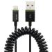 Leitz Coiled Lightning to USB 1m Cable Black 62150095