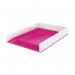 Leitz WOW Letter Tray Dual Colour White/Pink 53611023 LZ11359