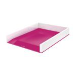 Leitz WOW Letter Tray Dual Colour White/Pink 53611023 LZ11359