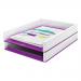 Leitz WOW Letter Tray Dual Colour White/Purple 53611062 LZ12202