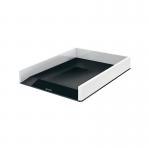 Leitz WOW Letter Tray Dual Colour White/Black 53611095 LZ12203