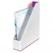 Leitz WOW Magazine File Dual Colour WhitePurple 53621062 LZ12206