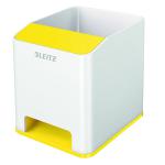 Leitz WOW Sound Pen Holder Dual Colour White/Yellow 53631016 LZ12208